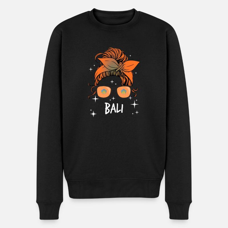 Bali - Männer Premium Bio Pullover - Schwarz
