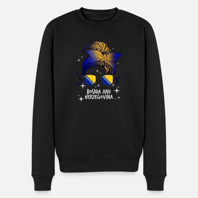 Bosnie-Herzégovine - Pull Premium bio Homme - noir