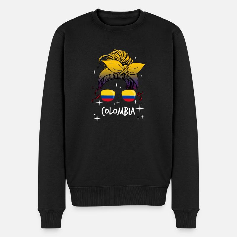 Kolumbien - Männer Premium Bio Pullover - Schwarz