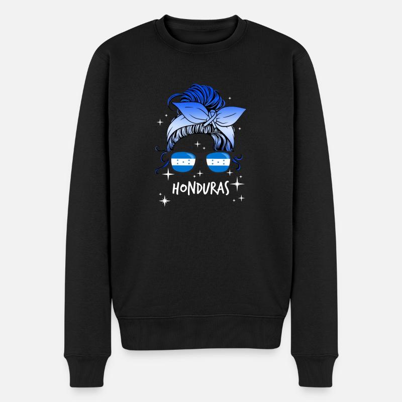 Honduras - Männer Premium Bio Pullover - Schwarz