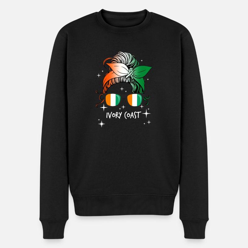 Côte d’Ivoire - Pull Premium bio Homme - noir
