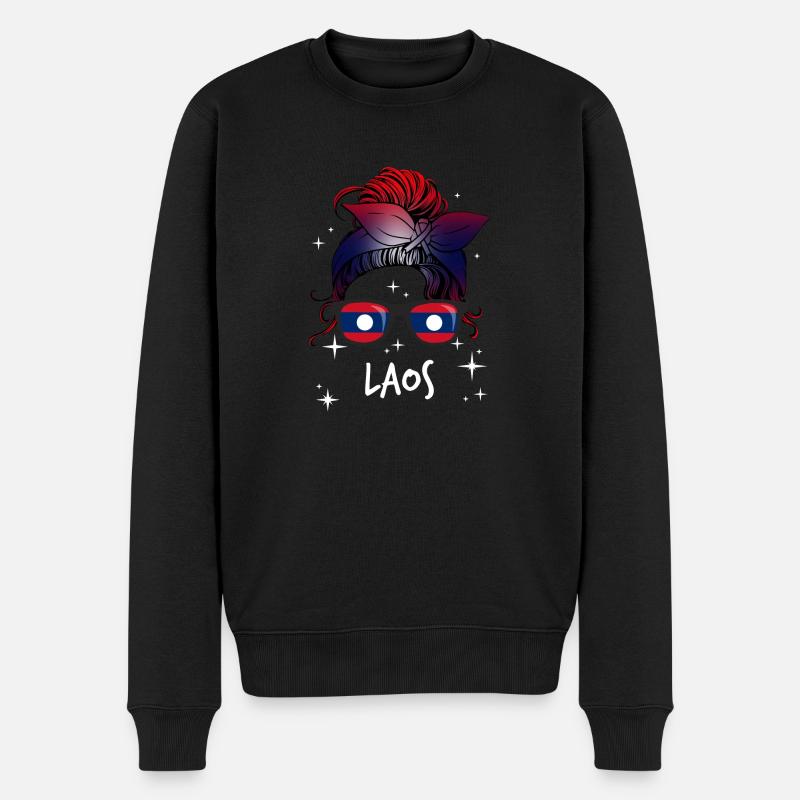 Laos - Pull Premium bio Homme - noir