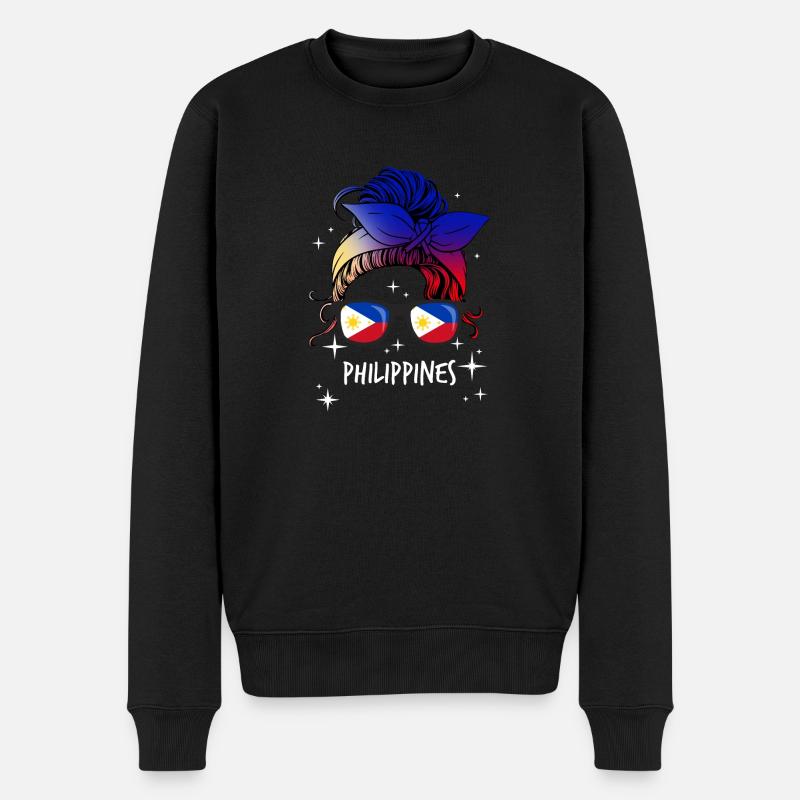 Philippinen - Männer Premium Bio Pullover - Schwarz