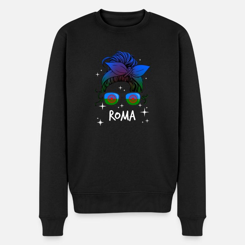 Roma - Männer Premium Bio Pullover - Schwarz