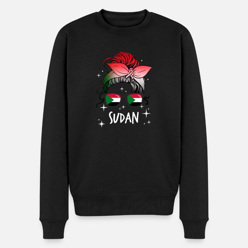 Sudan - Männer Premium Bio Pullover - Schwarz