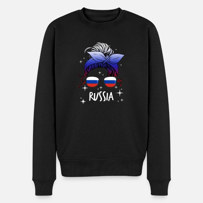 Russie - Pull Premium bio Homme - noir