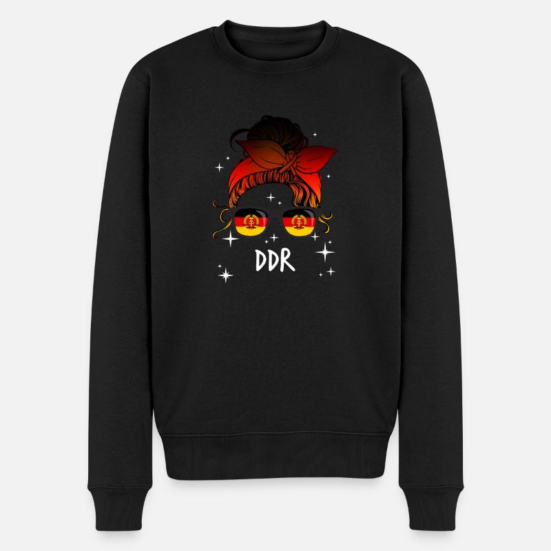 DDR - Männer Premium Bio Pullover - Schwarz