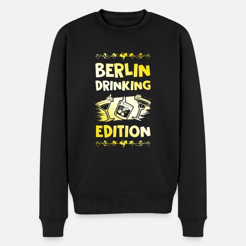 Berlin Drinking Saying - Pull Premium bio Homme - noir