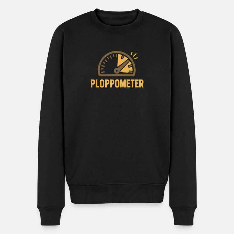 PLOPPOMETER - Männer Premium Bio Pullover - Schwarz