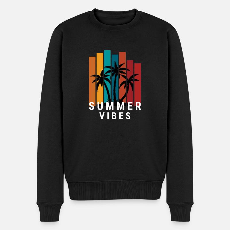 Ambiance estivale - Été, Soleil, Soleil - Pull Premium bio Homme - noir