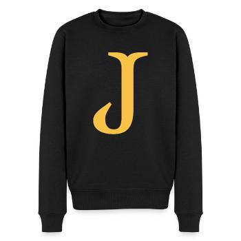 J - Männer Premium Bio Pullover - Schwarz - Vorne - Nico (187cm)