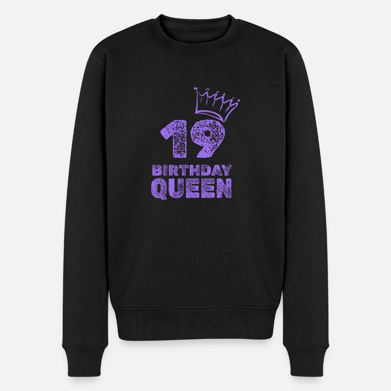 19 - Männer Premium Bio Pullover - Schwarz