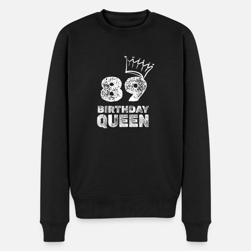 89 - Männer Premium Bio Pullover - Schwarz