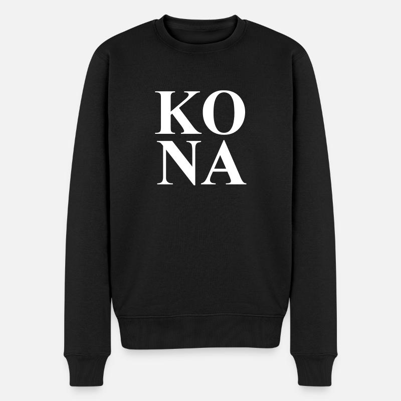 KONA - Pull Premium bio Homme - noir