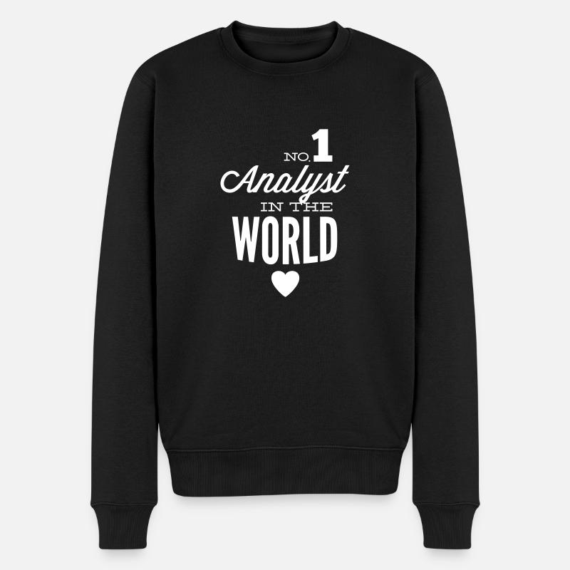 Der beste Analyst der Welt - Männer Premium Bio Pullover - Schwarz