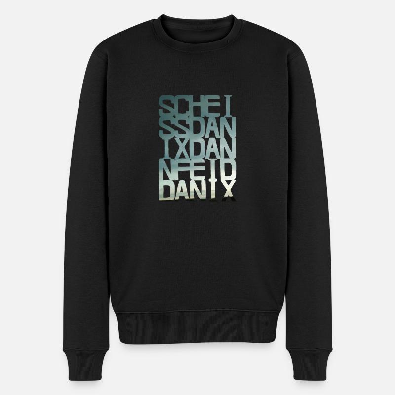 scheiss da nix - blue - Männer Premium Bio Pullover - Schwarz
