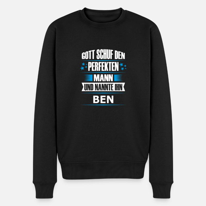 BEN - Männer Premium Bio Pullover - Schwarz