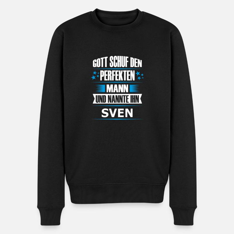 SVEN - Männer Premium Bio Pullover - Schwarz