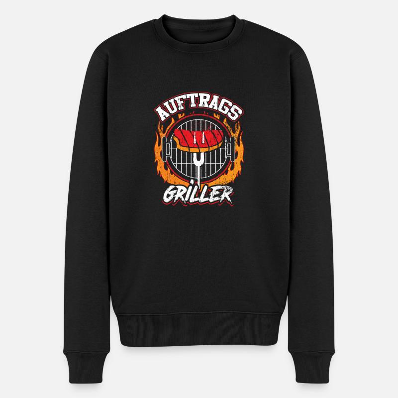 Auftrags-Griller - Männer Premium Bio Pullover - Schwarz