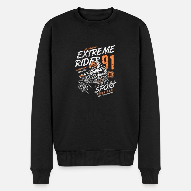 Extreme Rider - Männer Premium Bio Pullover - Schwarz