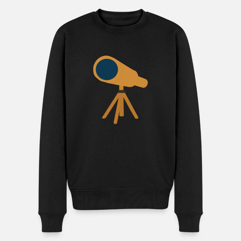 Teleskop - Männer Premium Bio Pullover - Schwarz