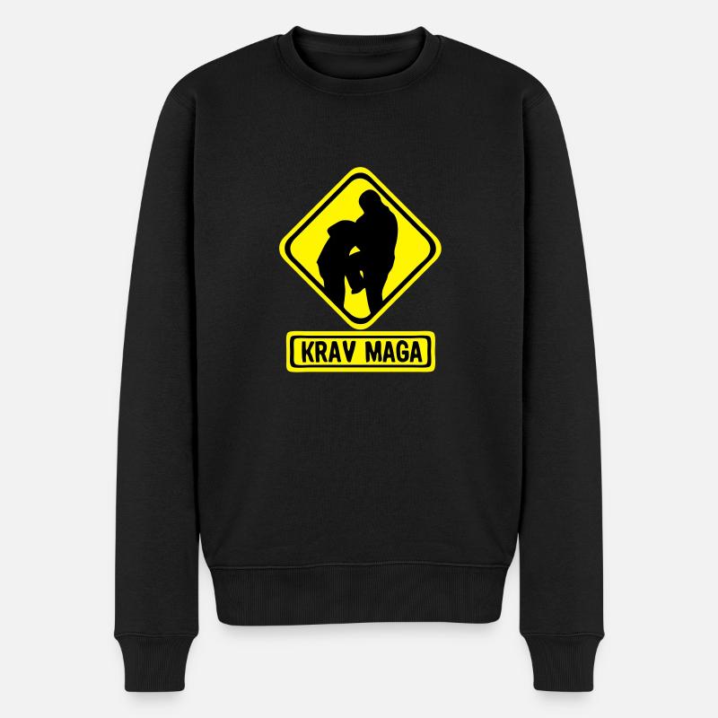 krav maga logo danger1 - Pull Premium bio Homme - noir