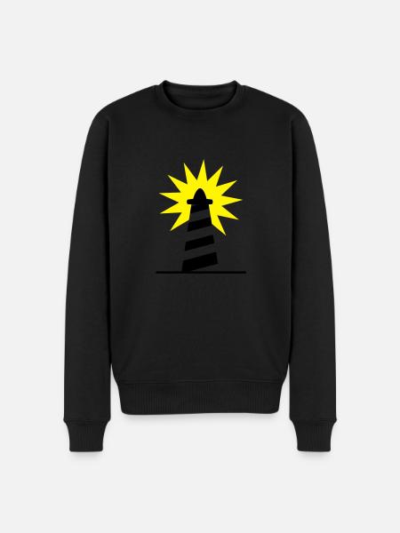 Lighthouse bright sunlight 2c - Men's Premium Organic Jumper - black