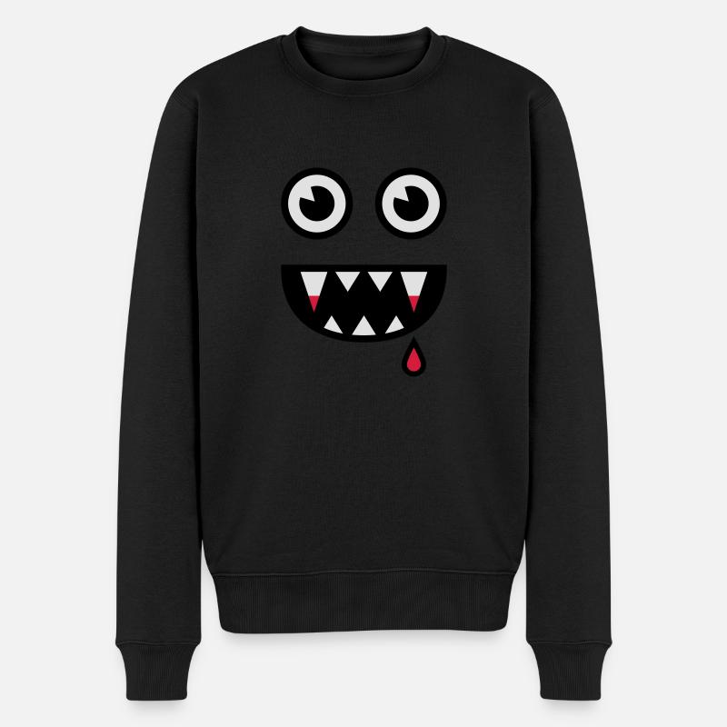 Kleiner Vampir / Little Vampire - Männer Premium Bio Pullover - Schwarz