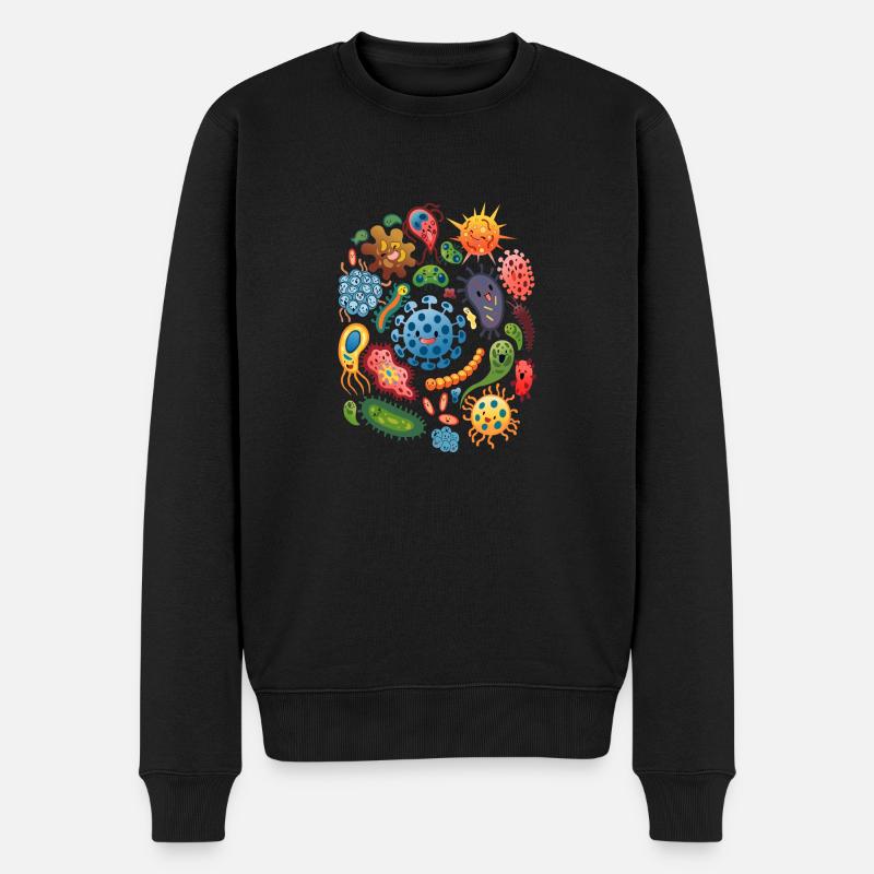 Bakteriumvirus - Männer Premium Bio Pullover - Schwarz