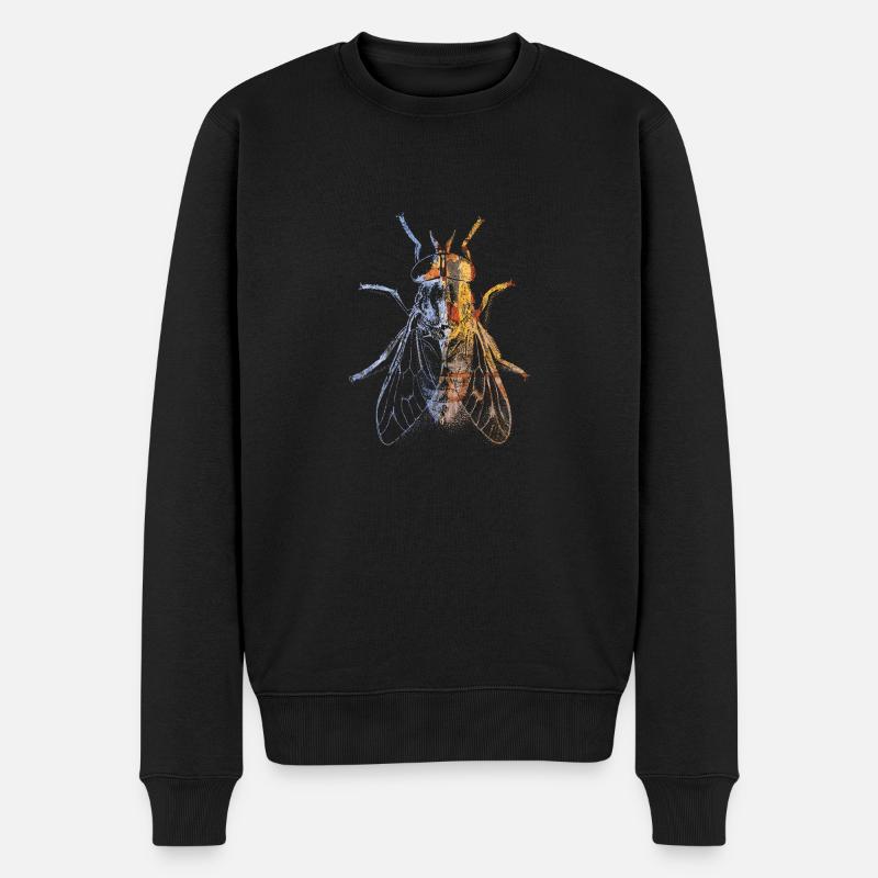 Fliege - Männer Premium Bio Pullover - Schwarz