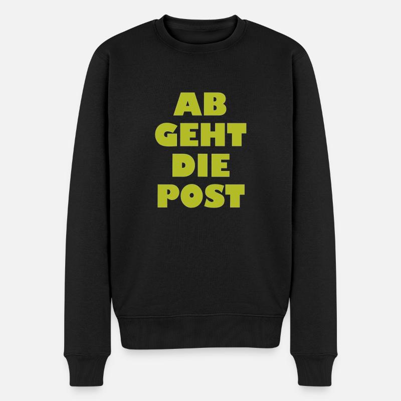 Ab geht die Post - Männer Premium Bio Pullover - Schwarz