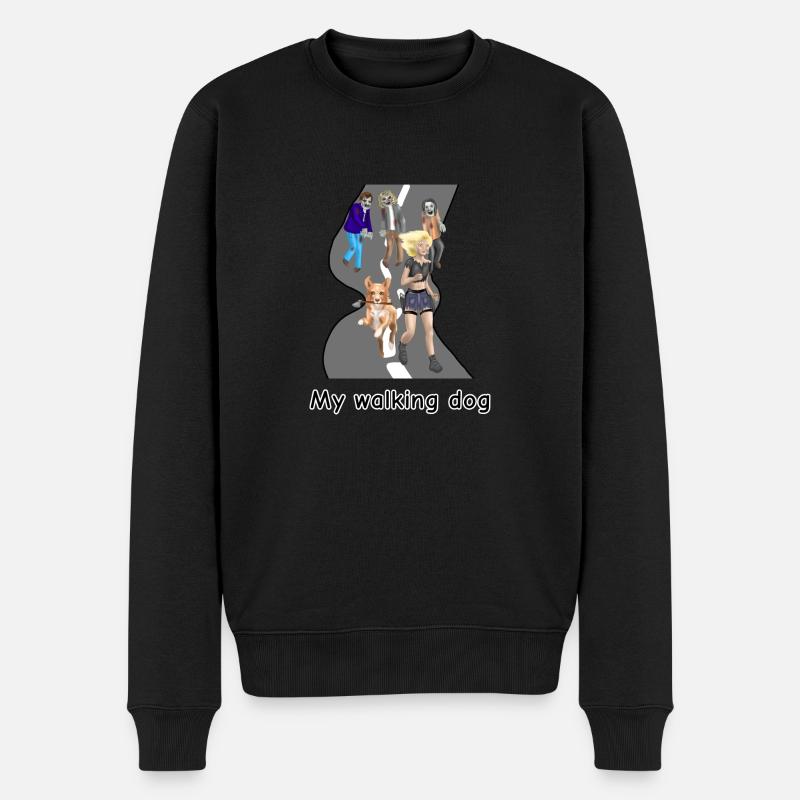 Zombie RunEdition : chien promenant - Pull Premium bio Homme - noir