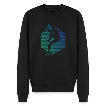 Boulder Grimpeurs Hommes Escalade Bloc - Pull Premium bio Homme - noir - Devant - Nico (187cm)