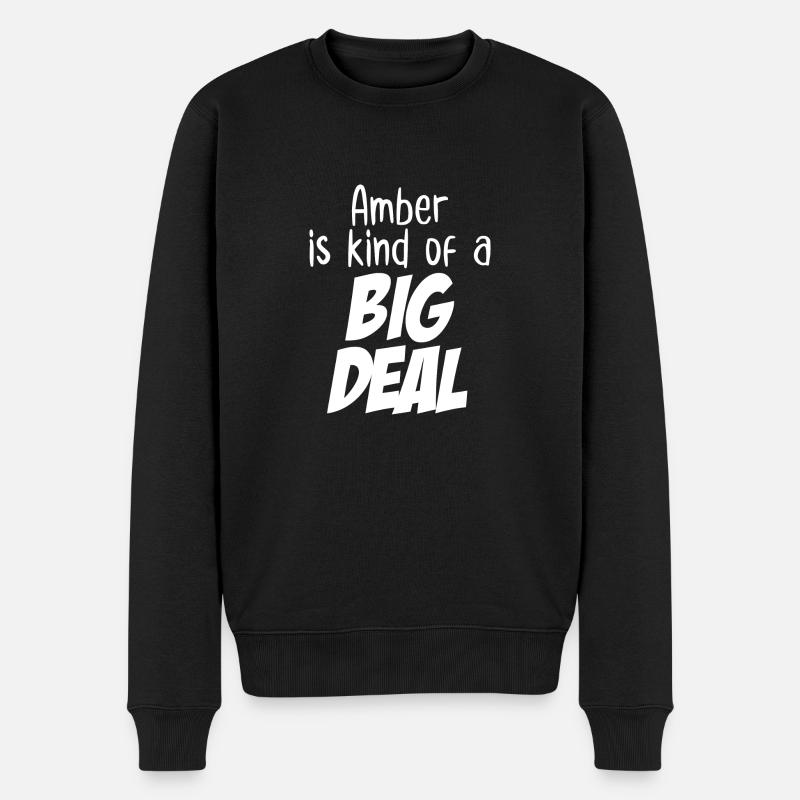 Bernstein ist eine große Sache - Männer Premium Bio Pullover - Schwarz