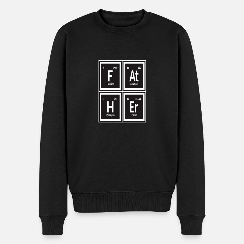 Vater | Periodensystem der Elemente - Männer Premium Bio Pullover - Schwarz