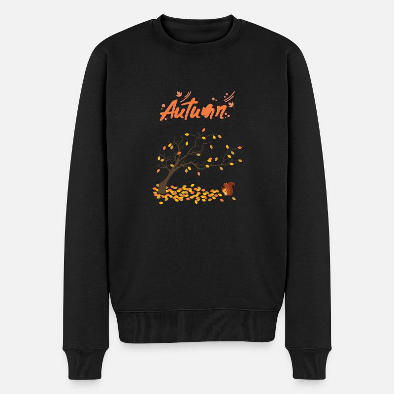 Autumn - Männer Premium Bio Pullover - Schwarz