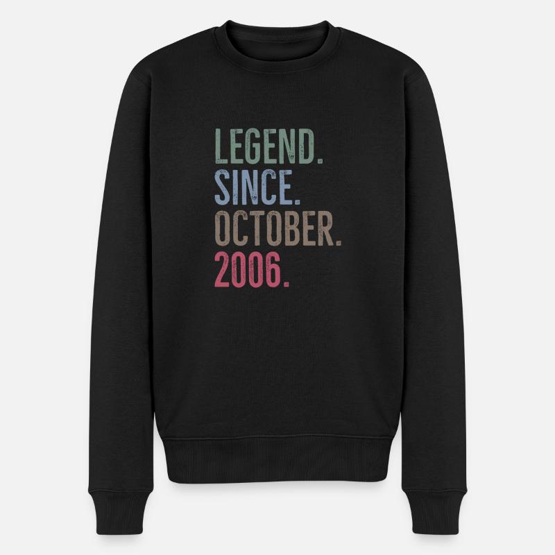 Legend Since October 2006 - Men's Premium Organic Jumper - black