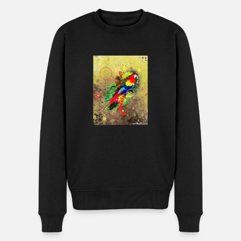 Graffiti aviaire - Pull Premium bio Homme - noir