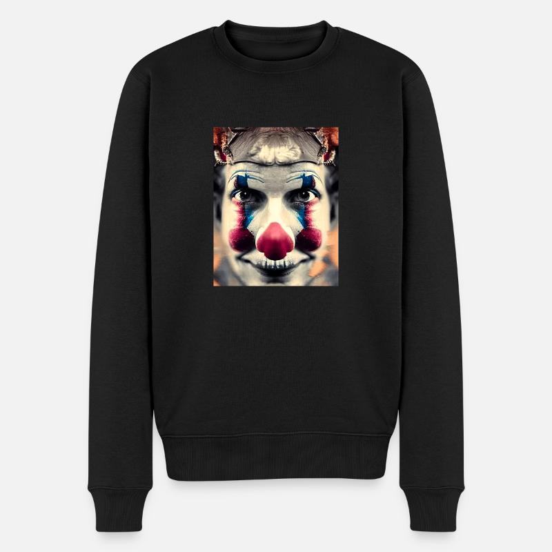 Clown - Männer Premium Bio Pullover - Schwarz