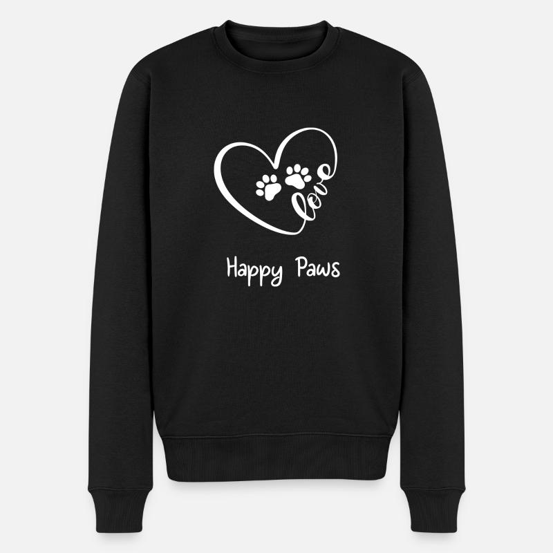 Happy Paws Animal Lover Design - Pull Premium bio Homme - noir
