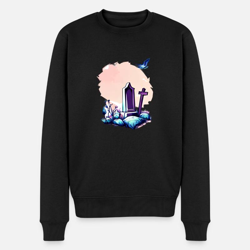 Verlassenes Grab - Männer Premium Bio Pullover - Schwarz