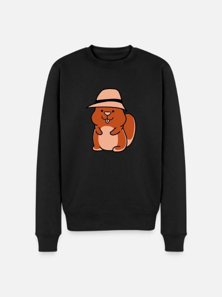 Hamster drôle - Pull Premium bio Homme - noir
