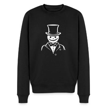 Schneemann Charmanter Frost - Männer Premium Bio Pullover - Schwarz - Vorne - Nico (187cm)