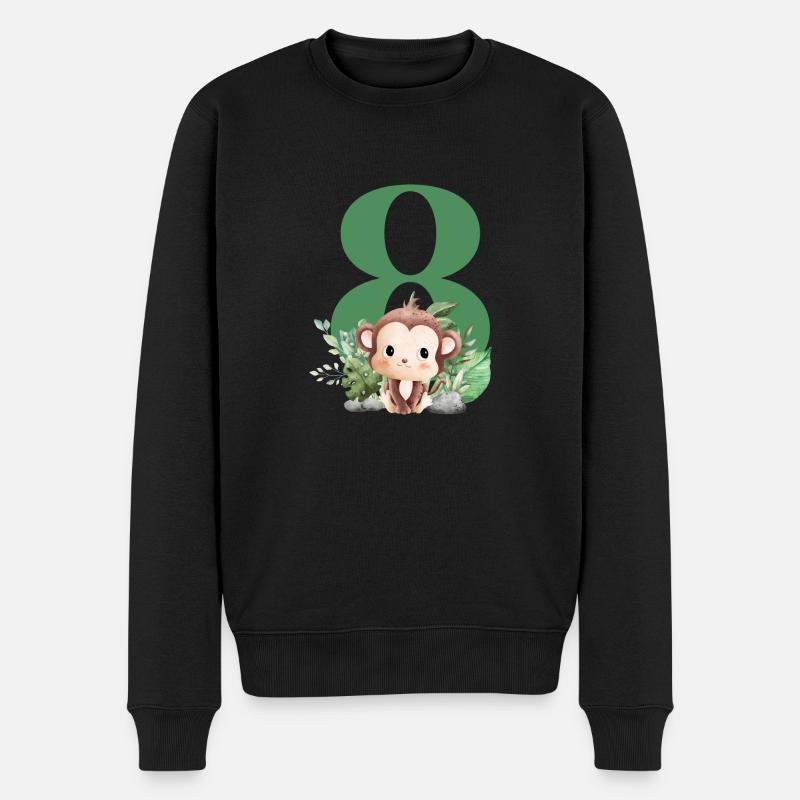 8e anniversaire singe safari - Pull Premium bio Homme - noir