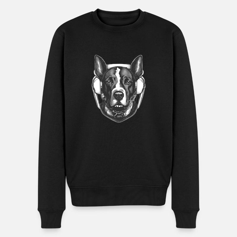 Hunde Boxer Schäferhund designe - Männer Premium Bio Pullover - Schwarz