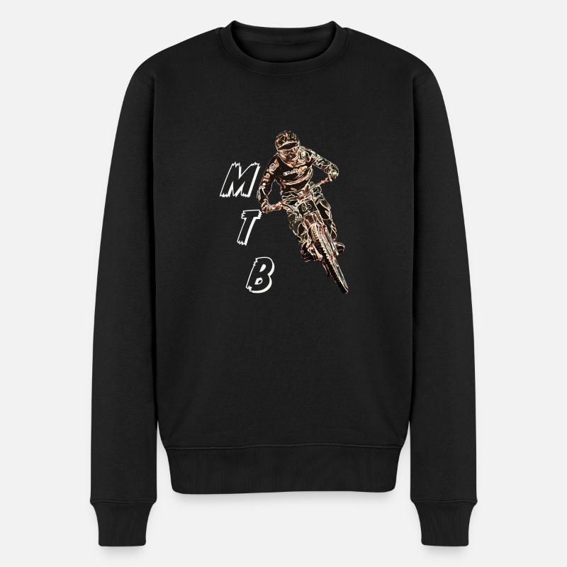 vtt descente - Pull Premium bio Homme - noir
