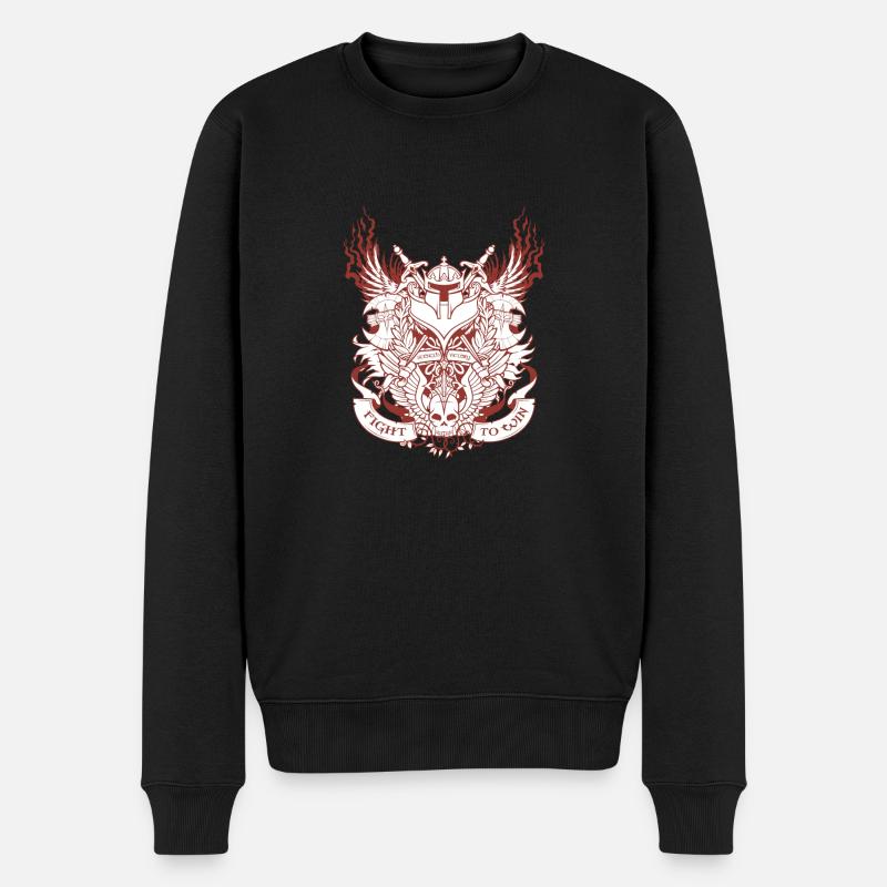 fight to win - Männer Premium Bio Pullover - Schwarz