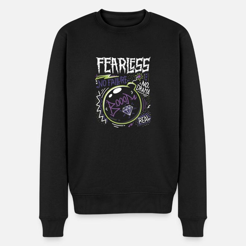 Keine Fehler - Männer Premium Bio Pullover - Schwarz