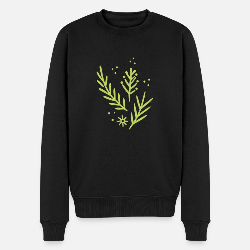 Zweige Motiv - Männer Premium Bio Pullover - Schwarz