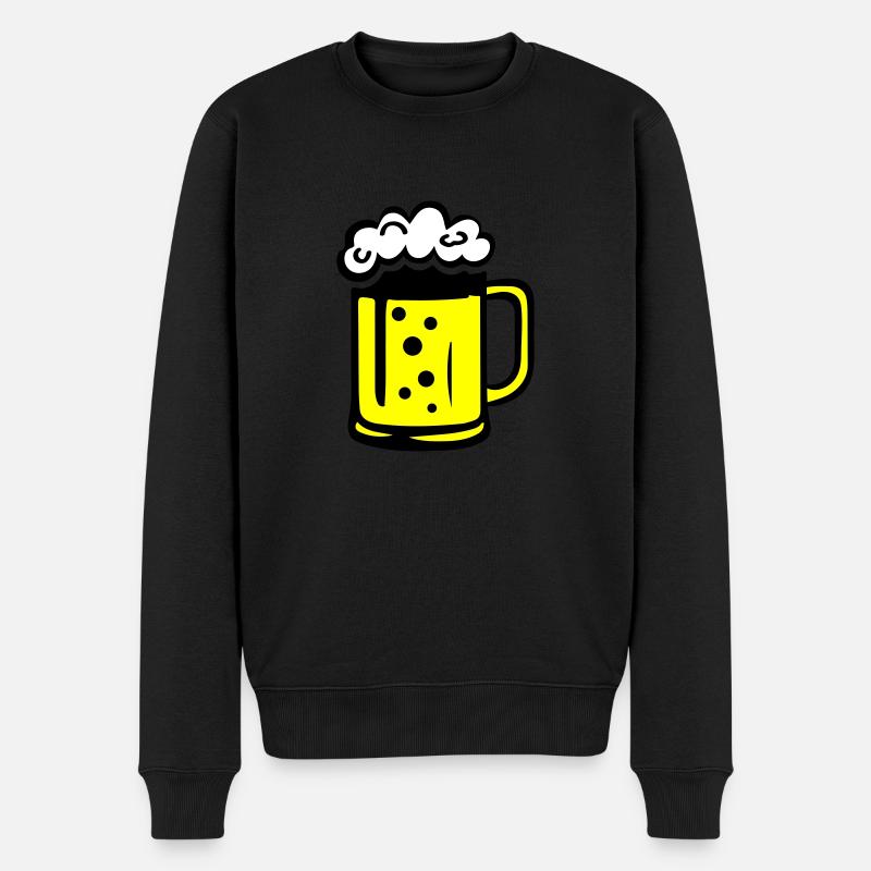 Bande dessinée de bière - Pull Premium bio Homme - noir
